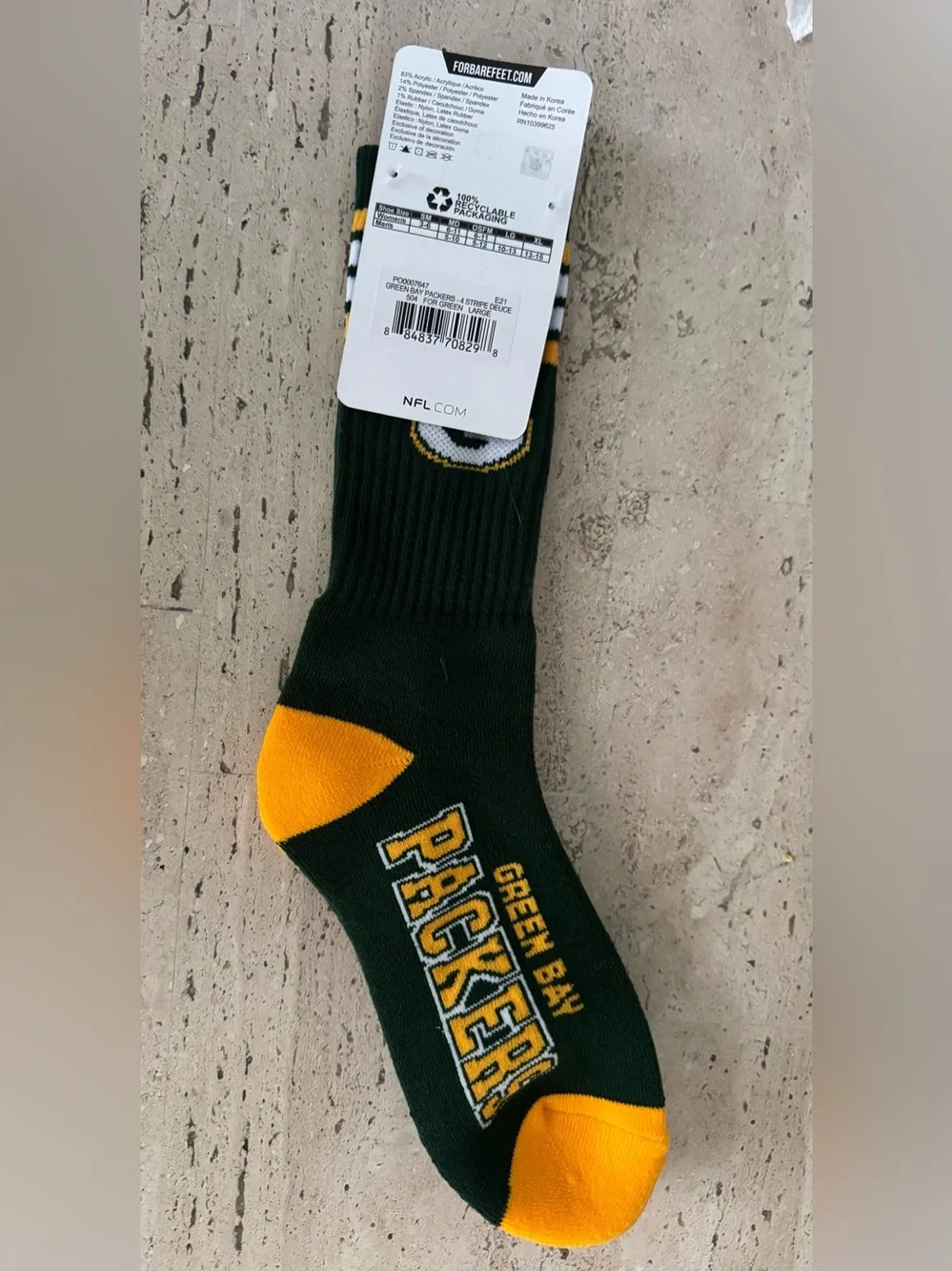 NFL Green Bay Packers Crew Socks